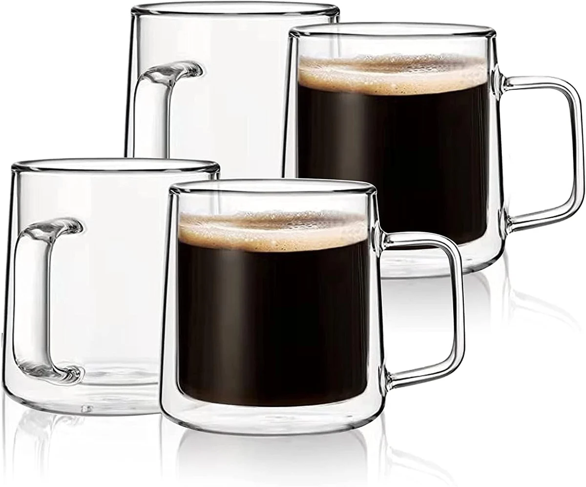 Glass Coffee Mug Set