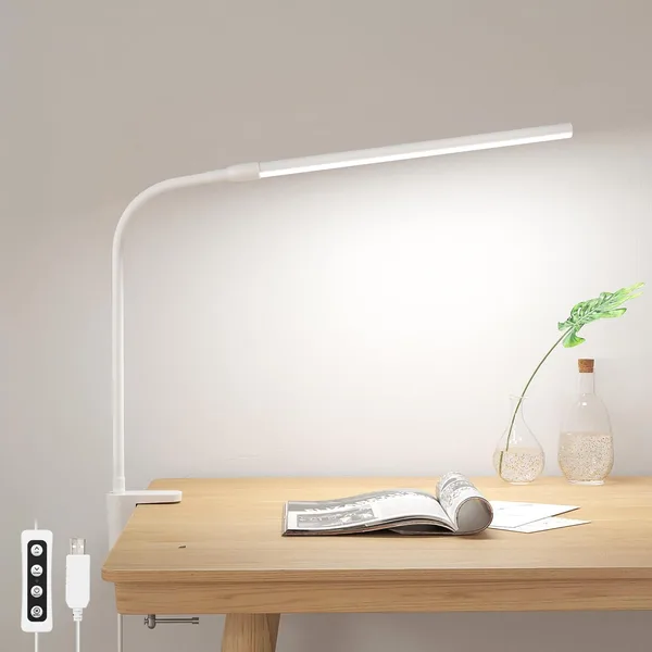 Clamp-On LED Desk Lamp