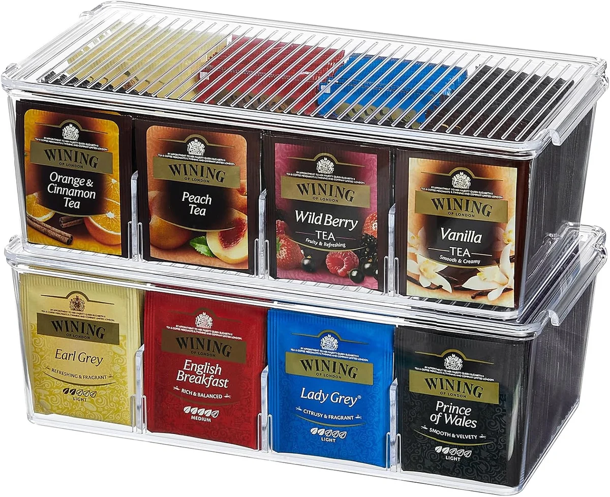 Stackable Tea Bag Storage Boxes