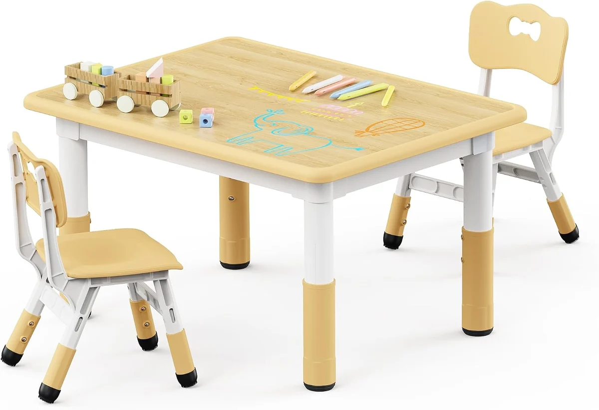 Adjustable Toddler Table & Chair Set