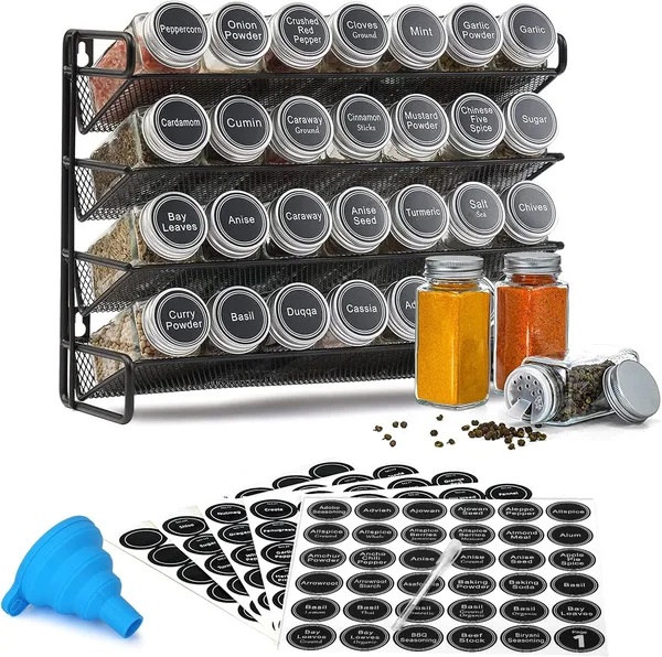 Spice Storage Rack & Jar Set
