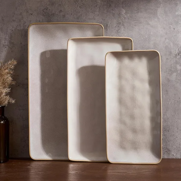 Rectangular Serving Platters, Set of Three