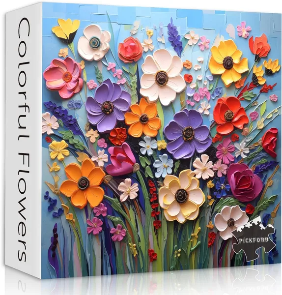 Colourful Flowers Jigsaw Puzzle, 1,000 Pieces