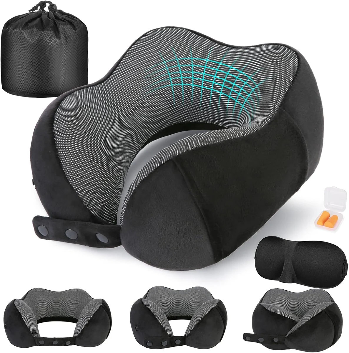 Memory Foam Travel Pillow