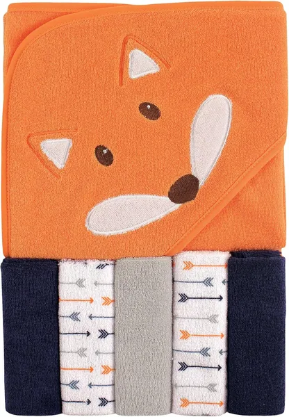 Fox Hooded Baby Towel & Washcloths