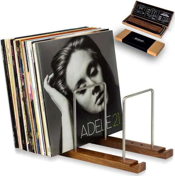 Wooden Vinyl Record Holder