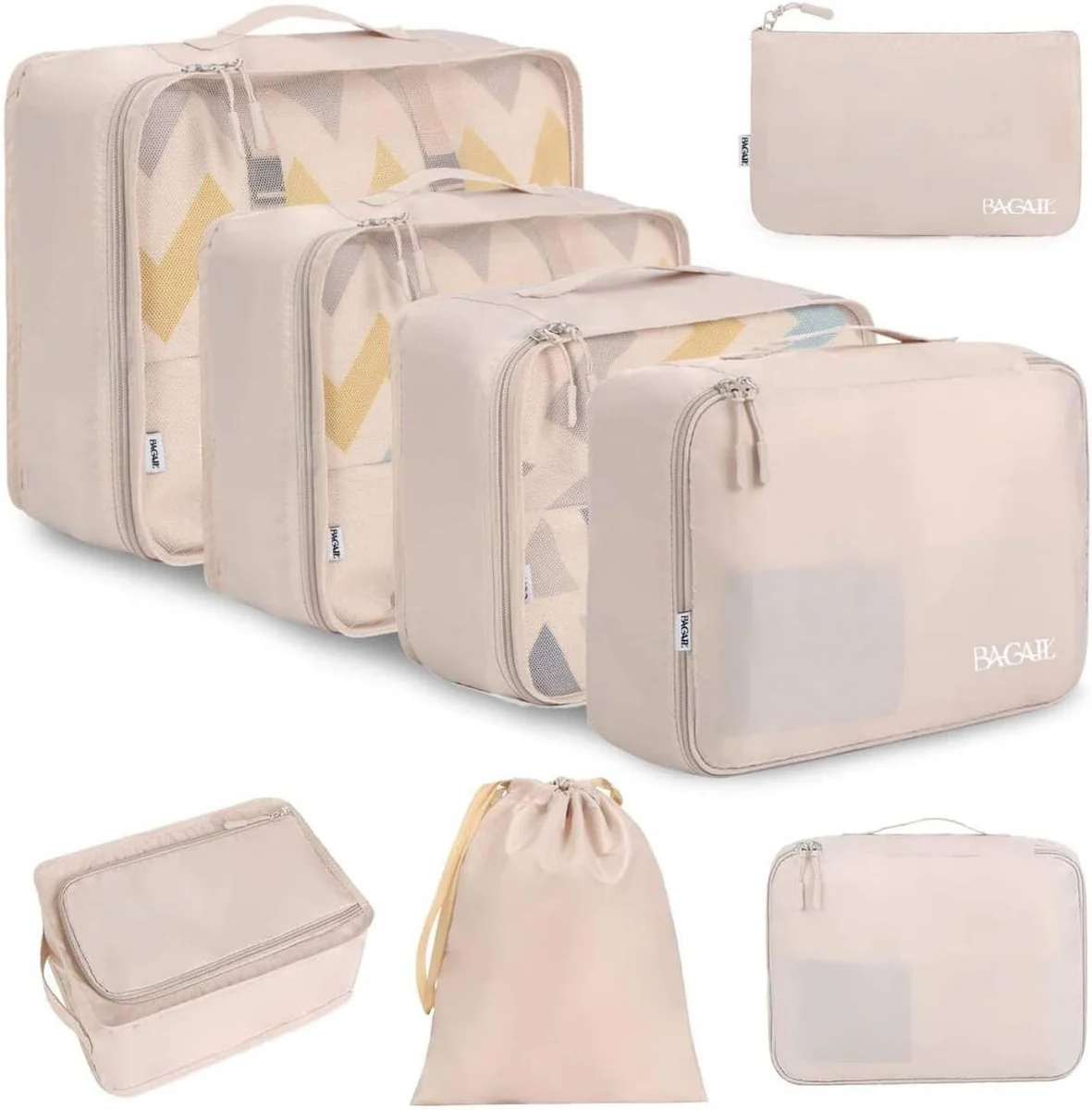 Travel Packing Cubes, Set of Eight