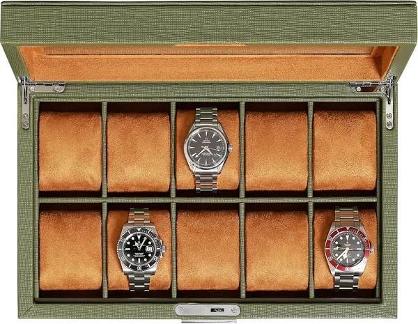 Leather Watch Box, 10 Slots