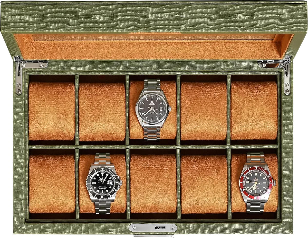 Leather Watch Box, 10 Slots