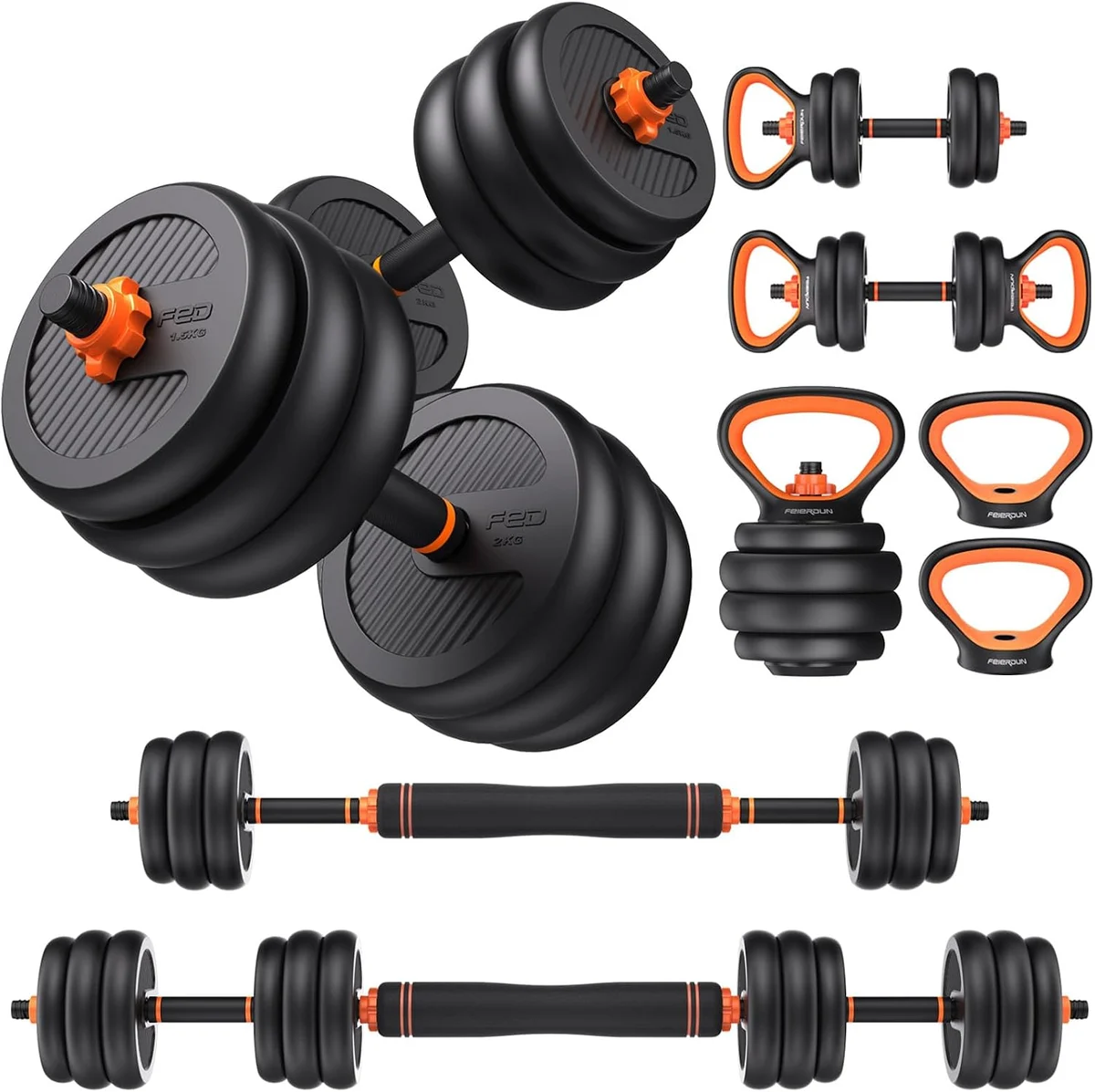 Adjustable Dumbbell & Barbell Set