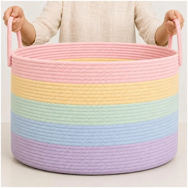 Rainbow Nursery Storage Basket
