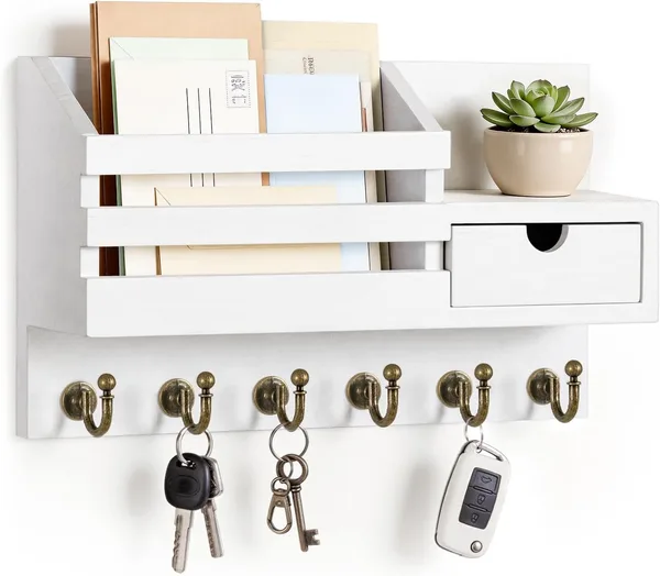 Wall-Mounted Key & Mail Organiser