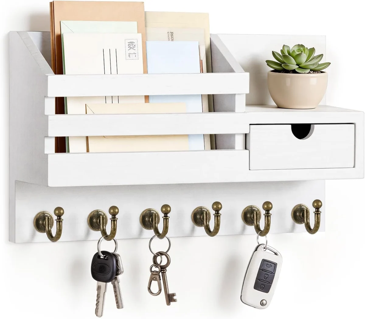 Wall-Mounted Key & Mail Organiser