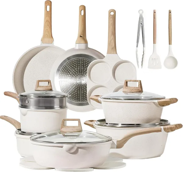 Nonstick Cookware Set, 21 Pieces