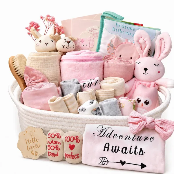 Baby Girl Essentials Gift Basket