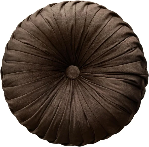 Round Pleated Velvet Cushion