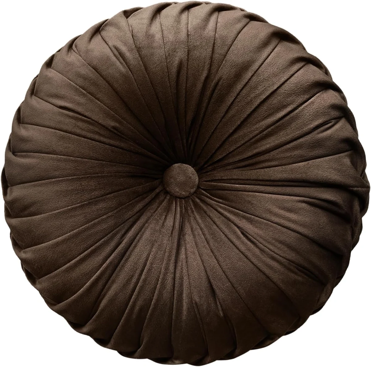 Round Pleated Velvet Cushion