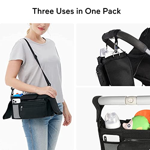 Momcozy Universal Stroller Organizer With Insulated Cup Holder