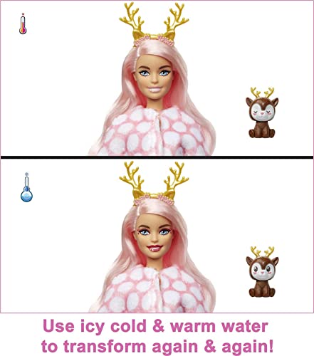 Barbie Cutie Reveal Dolls with Animal Plush Costume 10 Surprises Including  Mini Pet Color Change Push