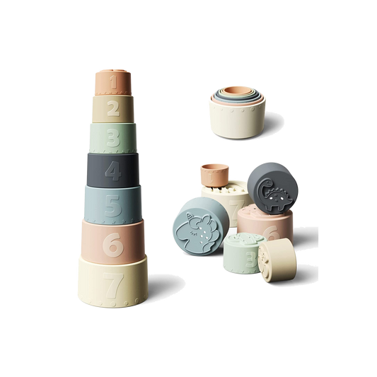 Baby Silicone Stacking Cups Toy