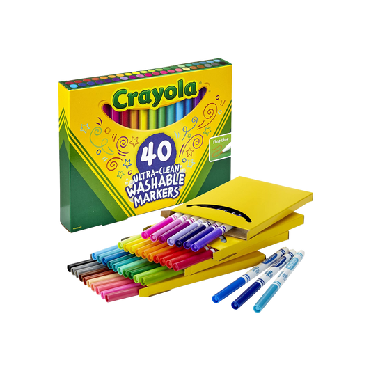 Crayola Clean Fine Line Washable Markers (40 Pack)