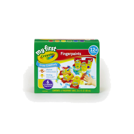 Crayola Washable Finger Paints (6 Pack), Ages 1+