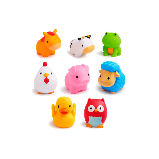 Farm Animal Squirts Baby Bath Toy (8 Pack)