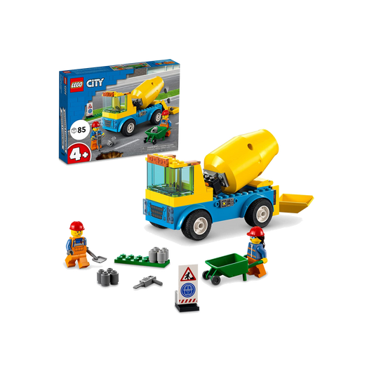 LEGO City Vehicles Cement Mixer Truck (85 Pieces), Ages 4+