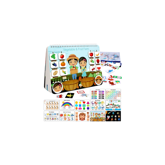 Montessori Activity Busy Book (12 Pages)