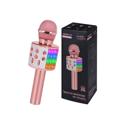 Portable Karaoke Wireless Bluetooth Microphone, Ages 4+