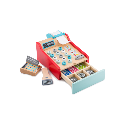 Pretend Play Wooden Cash Register Toy